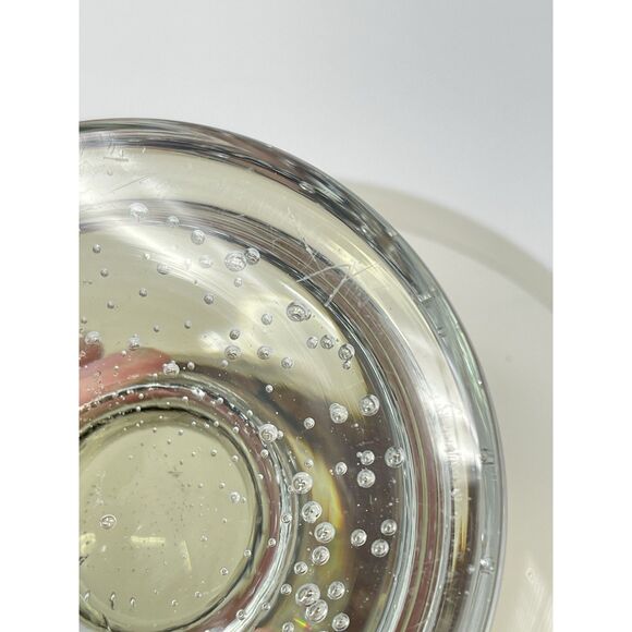 Smoke Gray Controlled Bubbles Pedestal Candy Dish (Maybe By Erickson Art Glass) - Picture 11 of 12